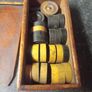 Vintage Wooden Draughts Game Pieces Image 2