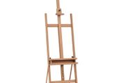 Wooden H-Frame Artist Easel, Height Adjustable Easel Stand with Canvas Holder and Pencil Case for Display, Drawing, Painting, Natural