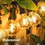 2 Pack 30M/100FT Garden Lights Mains Powered Outdoor with Remote, Each 40+2 LED Festoon String Lights Timer Dimmable, Shatterproof G40 Bulbs Waterproof Outside Lighting for Gazebo Patio Wedding Image 5