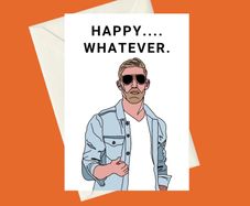 AEW Orange Cassidy Best Friends Happy Whatever Birthday A5 Card, Perfect for gifts, occasions, or funny card for Pro Wrestling Fans