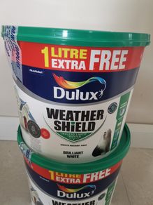 Dulux Weathershield Smooth Masonry Paint - Brilliant White (11L Tubs)