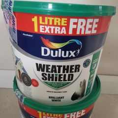 Dulux Weathershield Smooth Masonry Paint - Brilliant White (11L Tubs)