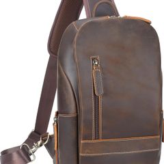 Cowhide Leather Shoulder Backpack