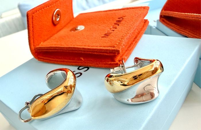 Missoma Sculptural Molten Gold & Silver Earrings