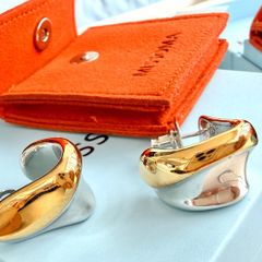 Missoma Sculptural Molten Gold & Silver Earrings