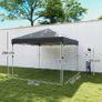 3x3 Pop Up Gazebo with Sidewalls Adjustable Garden Patio Party Tent Dark Grey Image 2