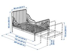 Ikea MINNEN Extendable bed frame 80x200 cm Grows with your child