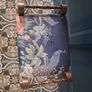 Antique piano stool upholstered in peacock fabric Image 2