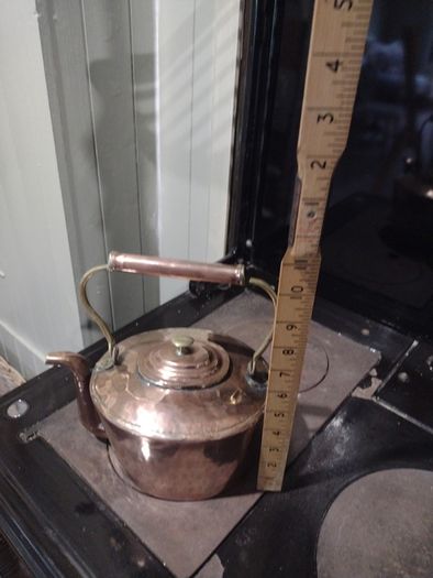 Antique copper kettle