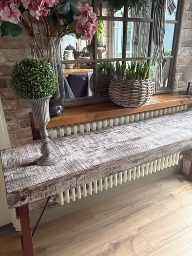 Ex display Smithers of Stanford reclaimed wood rustic foldaway console table