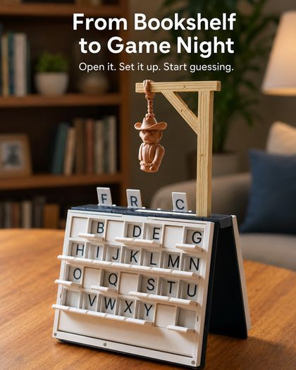 Book-Shaped Hangman Game  Family Word Game  Unique Gift