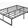 Double Bed Frame 4ft6 (135 x 190 cm) 14.2'' Height Metal Bed Base with Steel Slat Support - Storage Space Underneath - Easy Assembly - Black Image 9