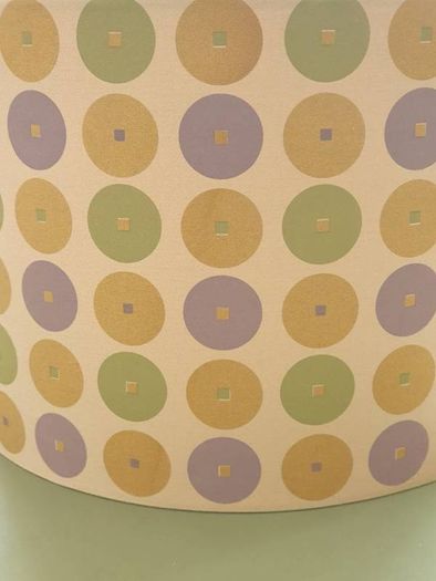 Mid-century Patterned Fabric Light Shade