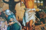 An Original Rare Antique Print from Picture Relics - The Shadow of Death by 'WILLIAM HOLMAN HUNT' Dated: 1873