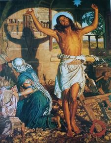 An Original Rare Antique Print from Picture Relics - The Shadow of Death by 'WILLIAM HOLMAN HUNT' Dated: 1873