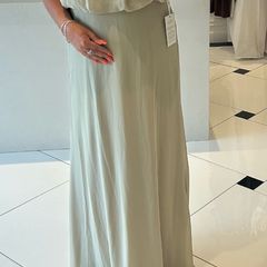 Long dress, Wedding, Debs, sage green. Fit 12-14