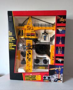 Sealed 1997 New Bright 36in Tower Crane Remote Controlled - New/Sealed