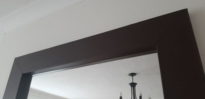 Large Leather  Framed Mirror