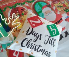 Disney Christmas Advent Cushion and Christmas Light Up Reindeer Bundle