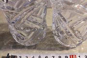 Lovely Set Of 2 Crystal candle holder /  Vase .