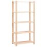5-Tier Storage Racks 5 pcs 80x38x170 cm Solid Pinewood 250 kg Image 3