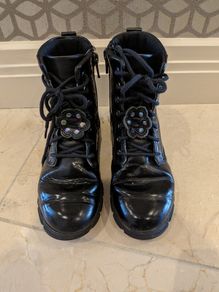 Clarks girls black boots UK 12.5