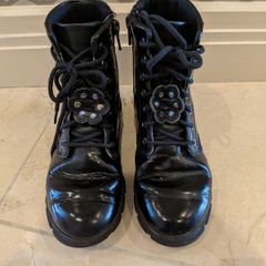 Clarks girls black boots UK 12.5