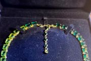 swarovski emerald green necklace