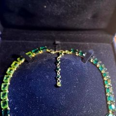swarovski emerald green necklace