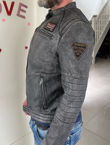 Leather jacket grey size M