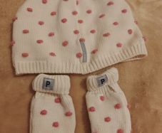 Polarn O Pyret hat and mittens 4-9 months