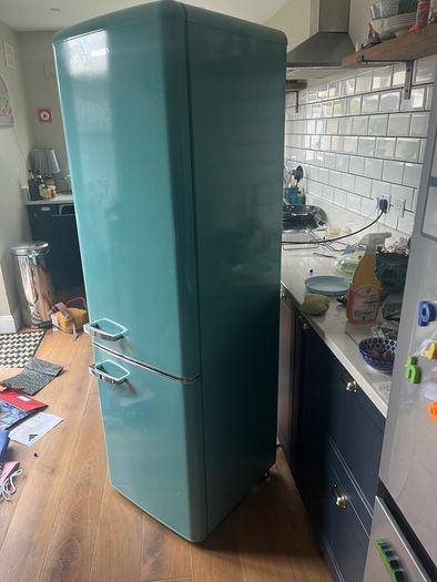 Retro blue fridge freezer