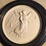 SET OF THE 2 Plaques are likely vintage Royal Copenhagen Denmark bisque porcelain reliefs depicting "Night" and "Day". Image 3
