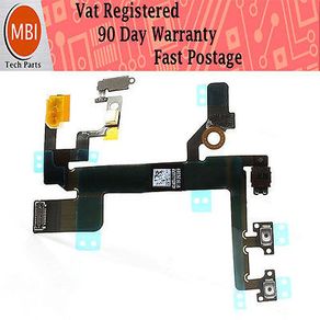 Replacement Power On Off Volume Mute Flex Ribbon Cable and Mic for iPhone 5S