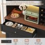 Kitchen Cabinet 180 cm Buffet Cabinet with LED Sideboard for Kitchen with Power Strip Kitchen Cabinet with Worktop and Wine Rack for 12 Bottles Kitchen Buffet Kitchen Furniture 180 x 100 x 39  N Image 6