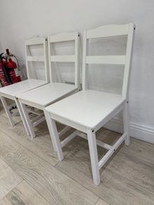 4 White ikea chairs