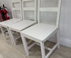 4 White ikea chairs