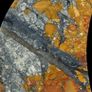 Maligano jasper Crescent Moon Shape - Natural Stone, Metal Stand Image 6