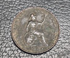 One Farthing 1850 UK Great Britain Victoria