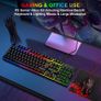 Gaming Keyboard and Mouse Set, UK Layout, RGB Backlit Wired Keyboard, Ergonomic 4-Color LED Gaming Mouse, Large Mousepad, USB Plug & Play for PC, Mac, PS4, Xbox Image 6