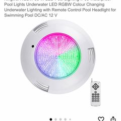LED Pool Light 38W IP68 - New with Remote - swimming led