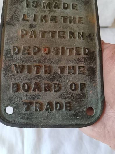 19th Century Bronze Machinery Placque