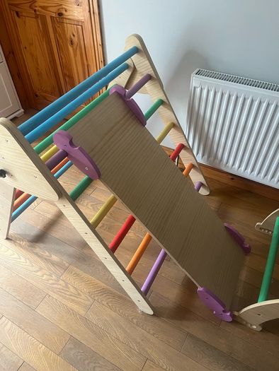 Colourful Wooden Pickler Climbing Triangle Set - 3 Pieces Montessori Play