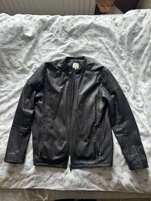 Jack & Jones Mens Real Leather Jacket L
