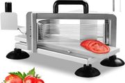Commercial Tomato Slicer, 3/16 inch Tomato Cutter Slicer, Stainless Steel Heavy Duty Tomato Slicer Machine, Manual Tomato Slicer