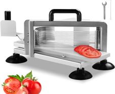 Commercial Tomato Slicer, 3/16 inch Tomato Cutter Slicer, Stainless Steel Heavy Duty Tomato Slicer Machine, Manual Tomato Slicer