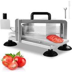 Commercial Tomato Slicer, 3/16 inch Tomato Cutter Slicer, Stainless Steel Heavy Duty Tomato Slicer Machine, Manual Tomato Slicer