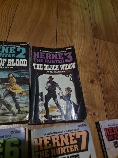 Herne the Hunter. 1980's Corgi Western books. Job lot of seven books