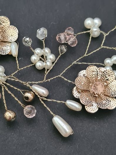 Accessorize Floral Hair Comb, hairpiece, Pearl Flower Bridal Hair Vine, Wedding Hairpiece