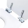 Brand new wood toilet seat, stainless steel release hinge Image 5